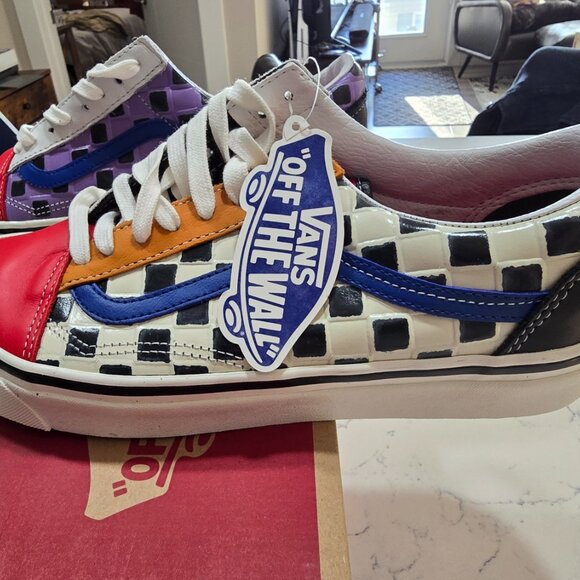 Vans Old Skool 36 DX Anaheim Factory Leather Checkerboard Shoes New SIZE 10 - Picture 13 of 14